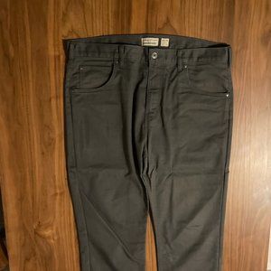 Men's Performance Twill Jeans / Khakis / Chinos - Short 38 x 30 - Forge Grey